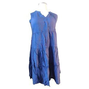 Bloomchic Bloom Chic Size 10 Navy Blue Ruffle Classic Dress NWT